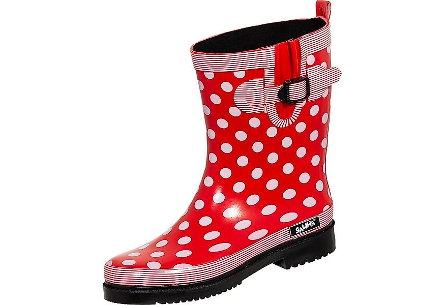 Bockstiegel Damen Regenstiefel Dorin-K rot/bunt-kombi Gummistiefel günstig online kaufen