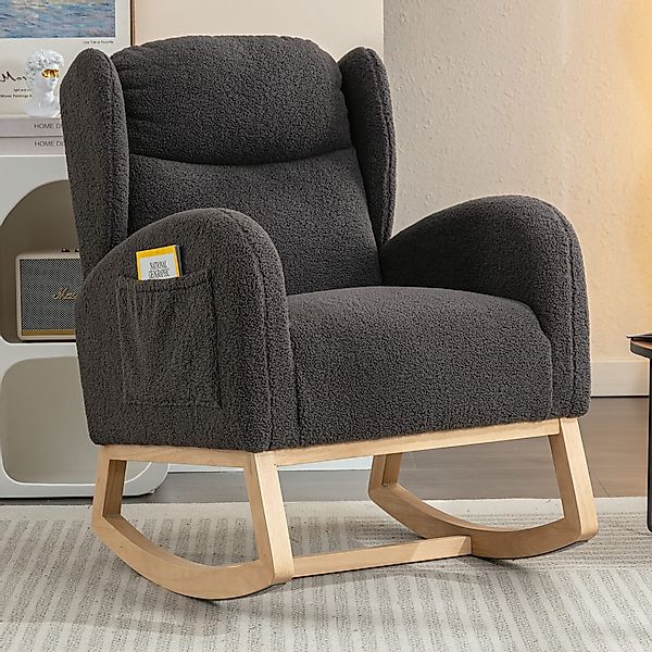 IDEASY Ohrensessel Warmer Schaukelstuhl, Sessel Wohnzimmer, günstig online kaufen