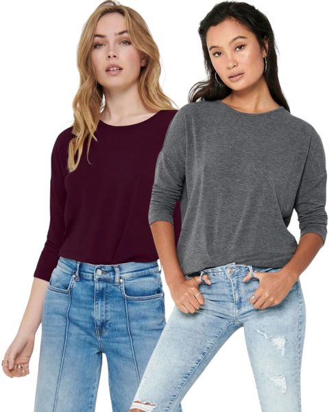 ONLY 3/4 Arm-Pullover (Set, 2er-Pack) Locker günstig online kaufen