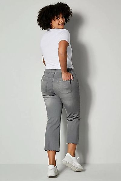 Dollywood Regular-fit-Jeans 3/4-Jeans mit Schlag und Fransensaum 5-Pocket günstig online kaufen