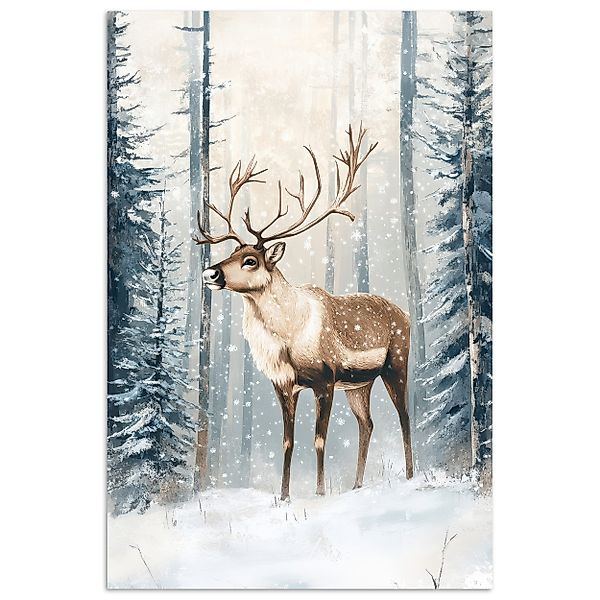 MuchoWow Poster Rentier - Schnee - günstig online kaufen