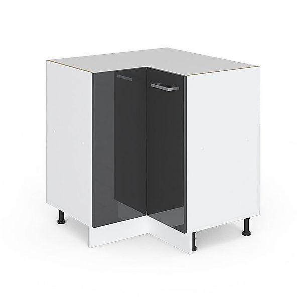 Vicco Eckunterschrank R-Line, Anthrazit Hochglanz/Weiß, 75.6 günstig online kaufen
