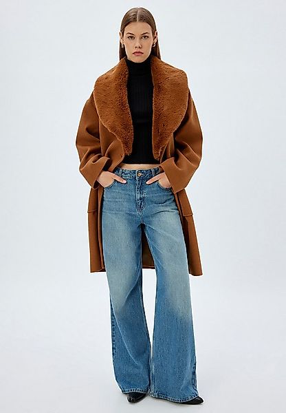 Koton Fellimitatmantel Oversize Mit Knöpfen Fellimitatmantel günstig online kaufen