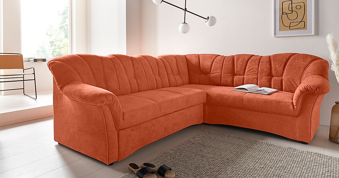 DOMO collection Ecksofa "Topper, elegant und zeitlos, kompaktes Stellmaß 24 günstig online kaufen