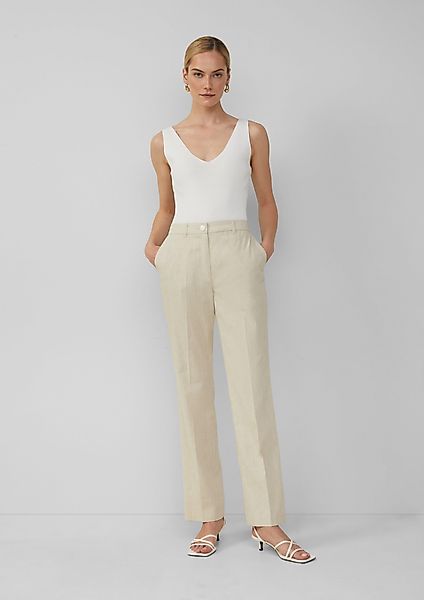 s.Oliver BLACK LABEL Stoffhose Melierte Straight-Leg-Hose günstig online kaufen