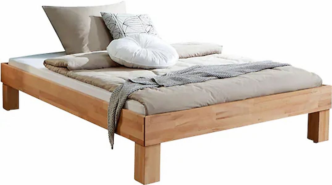 Relita Massivholzbett »Julia« stabverleimte Buche, mit natürlicher Holzstru günstig online kaufen