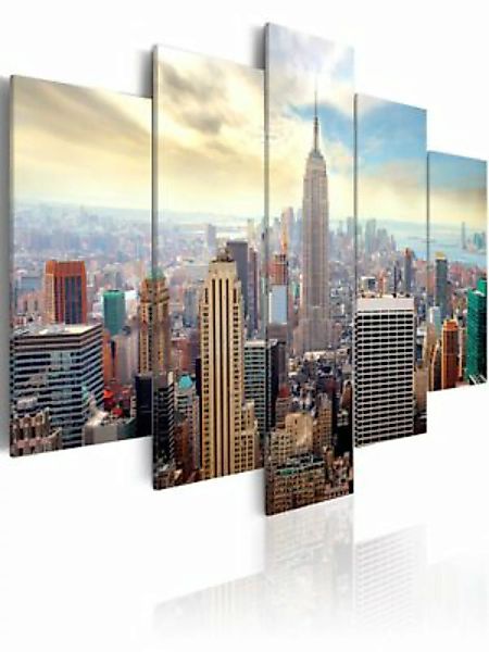 artgeist Wandbild Morning in New York City creme Gr. 200 x 100 günstig online kaufen