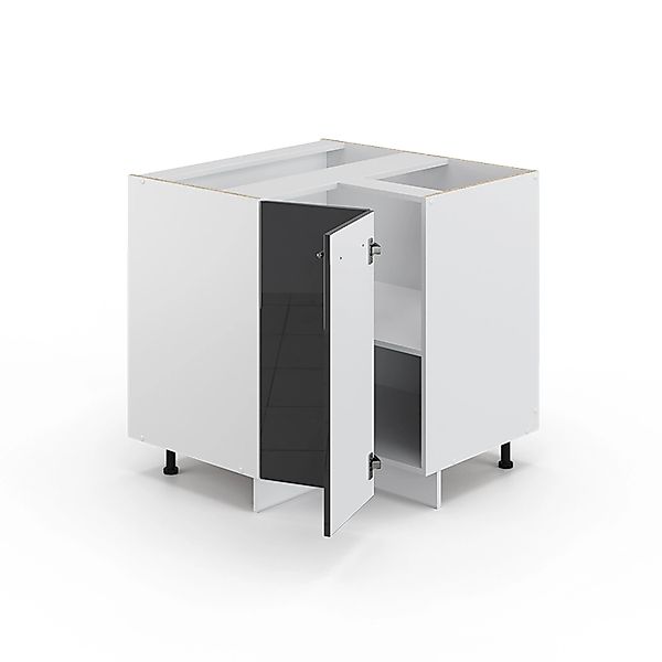 Vicco Eckunterschrank Fame-Line, Anthrazit Hochglanz/Weiß, 80.5 cm ohne Arb günstig online kaufen