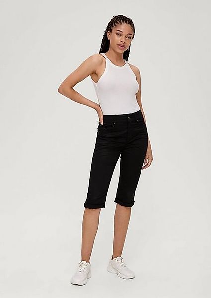 QS Shorts Slim: Capri aus Baumwollsatin günstig online kaufen