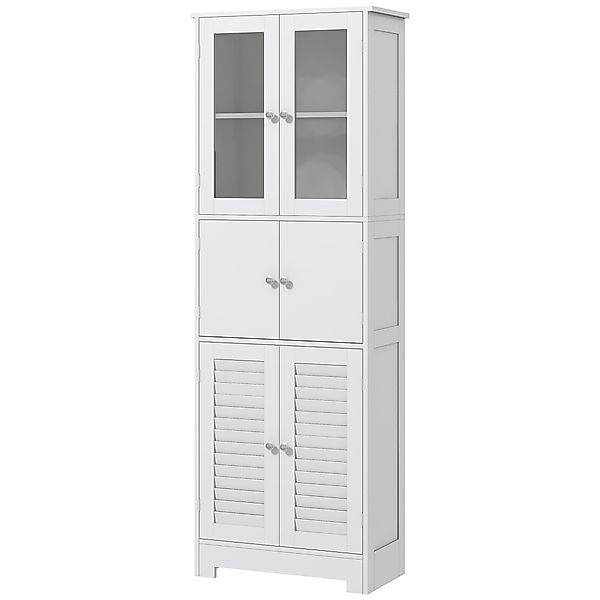 HOMCOM Mobile Colonna Bagno mit 3 Schränken mit 2 Türen, Multifunktionsschr günstig online kaufen