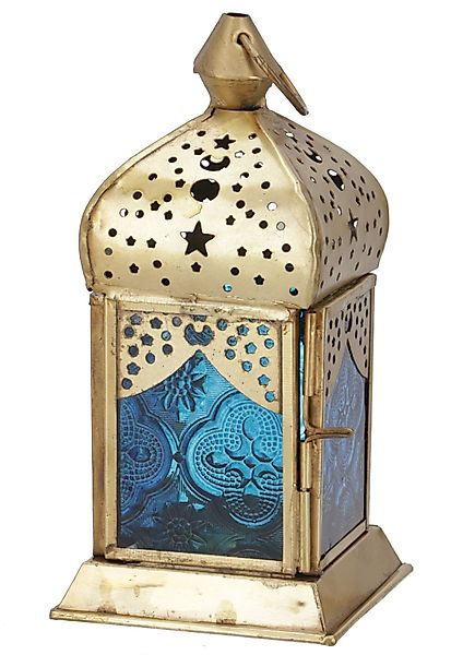 Guru-Shop Kerzenlaterne Orientalische Metall/Glas Laterne in.. günstig online kaufen