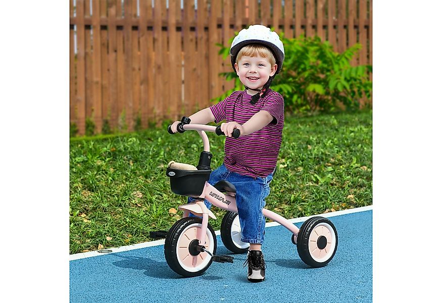 AIYAPLAY Dreirad Kinderfahrrad mit verstellbarer Sitz, Rosa 70.5 x 53 x 58 günstig online kaufen