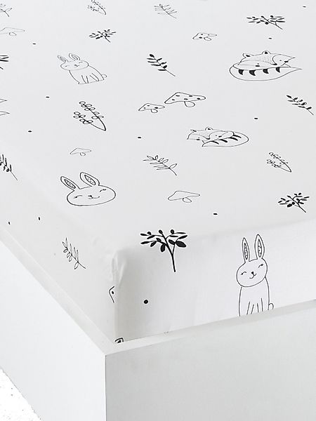 vertbaudet Spannbettlaken Baby Spannbettlaken ZAUBERWALD, Baumwolle günstig online kaufen