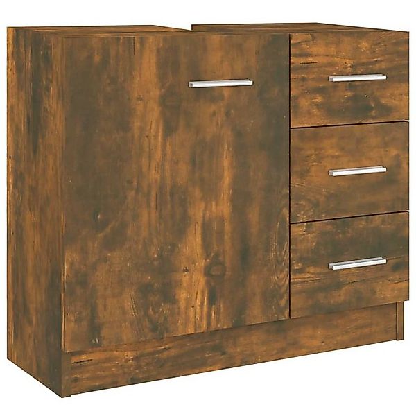 vidaXL Waschbeckenunterschrank Waschbeckenschrank Räuchereiche 63x30x54 cm günstig online kaufen