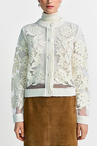 RICHROYAL Cardigan mit Mesh Embro günstig online kaufen