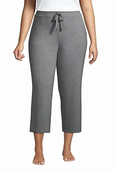 Weite Jersey Pyjama-Hose in 7/8-Länge in großen Größen, Damen, Größe: 48-50 günstig online kaufen