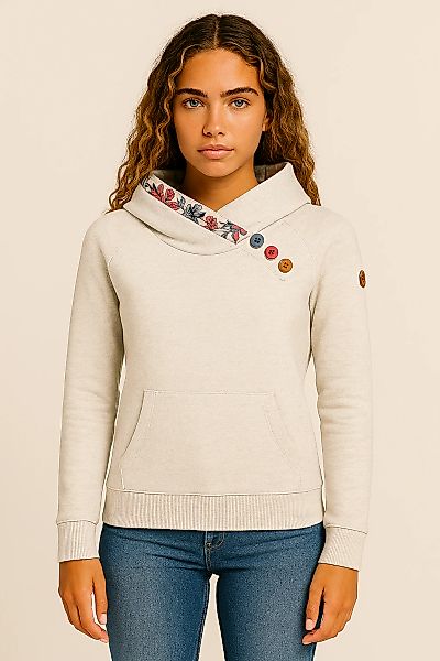 Ragwear Sweatshirt "ANGELLIKA FLOWERS O", mit asymmetrischem Schalkragen günstig online kaufen