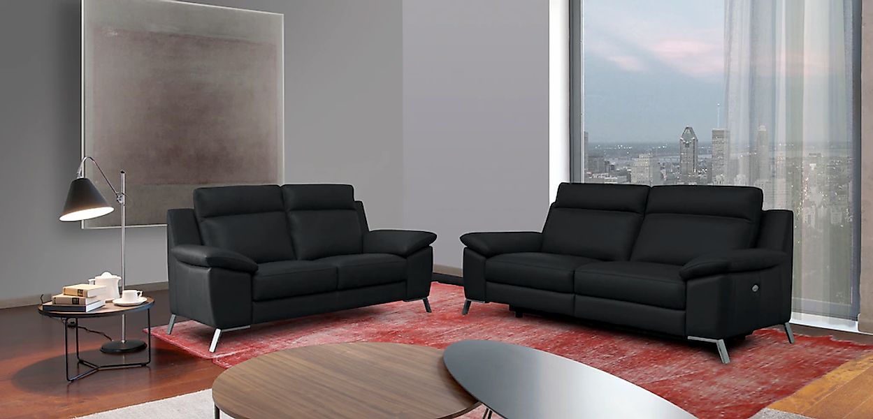 CALIA ITALIA Polstergarnitur "Roby", (Set, 2 tlg.), in Leder, mit elektrisc günstig online kaufen