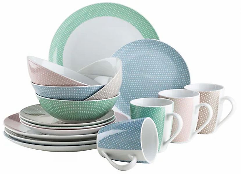 MÄSER Kombiservice »KITCHEN TIME II, Geschirr-Set, Porzellan« günstig online kaufen