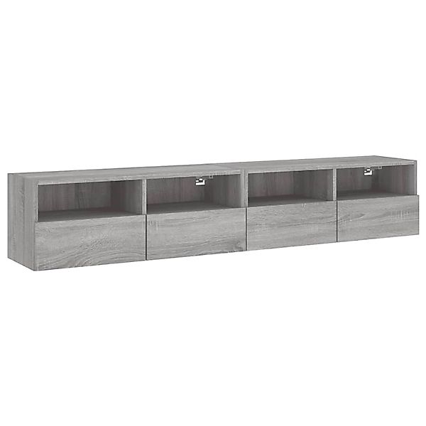 vidaXL TV-Wandschränke 2 Stk Grau Sonoma 80x30x30 cm Holzwerkstoff 836879 günstig online kaufen