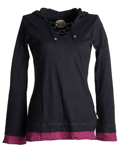 Vishes Zipfelshirt Lagenlook Longsleeve Shirt mit Zipfelkapuze Hoodie, Swea günstig online kaufen
