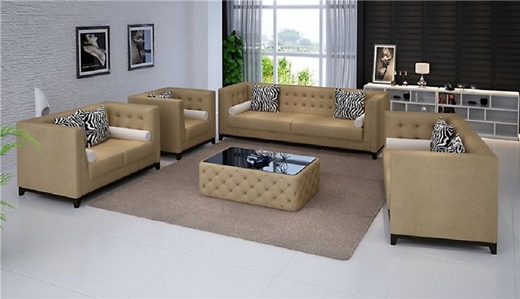 JVmoebel Sofa Sofagarnitur Set Design Sofas Polster Couchen Leder 3 2 Sitze günstig online kaufen