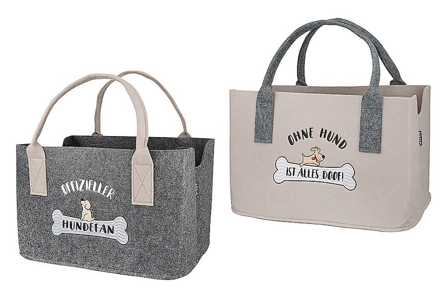 GILDE Dekoobjekt Filztasche Hundefan Shoppingtasche Tragetasche, Handtasche günstig online kaufen