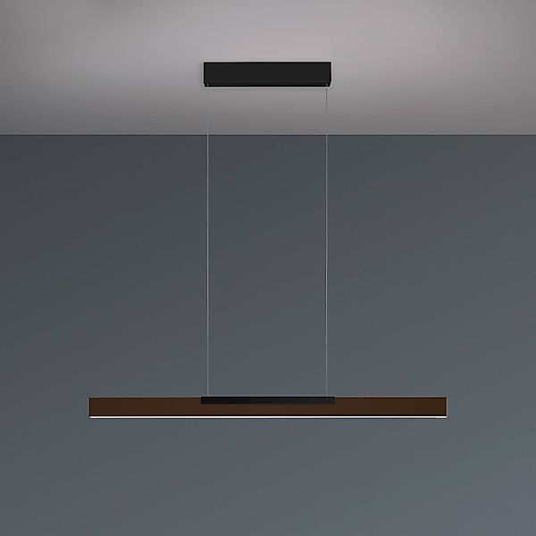 Bopp LED-Hängelampe Nano 2.0, Länge 100 cm, bronze/schwarz günstig online kaufen