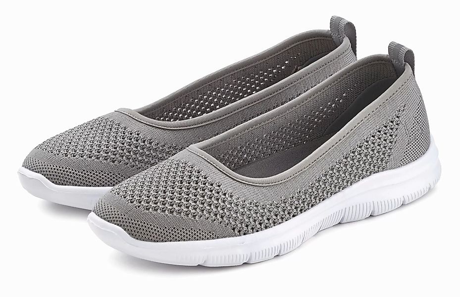 LASCANA Sneaker Ballerinas, ultraleichter Slipper, Slip-On-Sneaker, Freizei günstig online kaufen