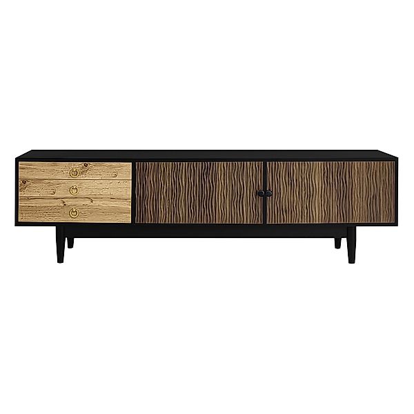 TV Schrank, mit 2 Türen und 3 Schubladen, Soft-Close Funktion, einzigartige günstig online kaufen