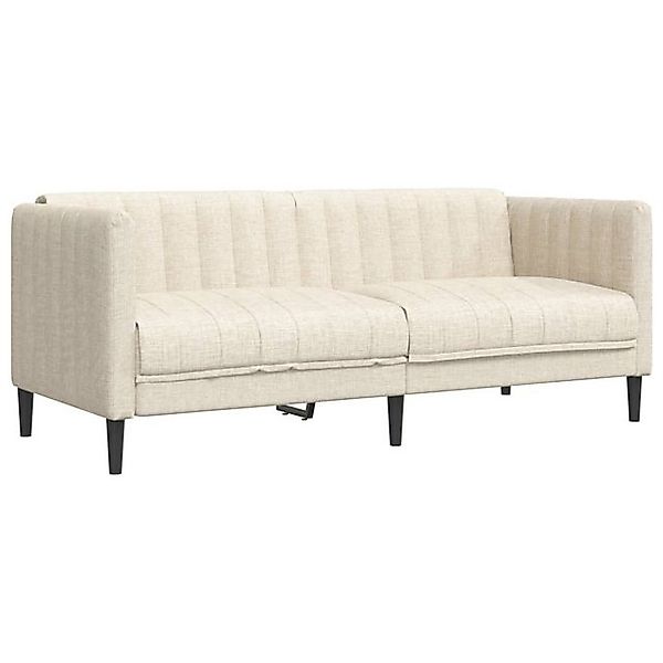 vidaXL Sofa, 2-Sitzer Creme Stoff günstig online kaufen