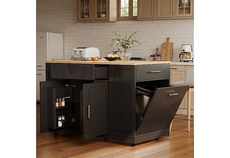 OKWISH Küchenwagen Multifunktionale Kücheninsel, (mobile Kücheninsel mit Ab günstig online kaufen