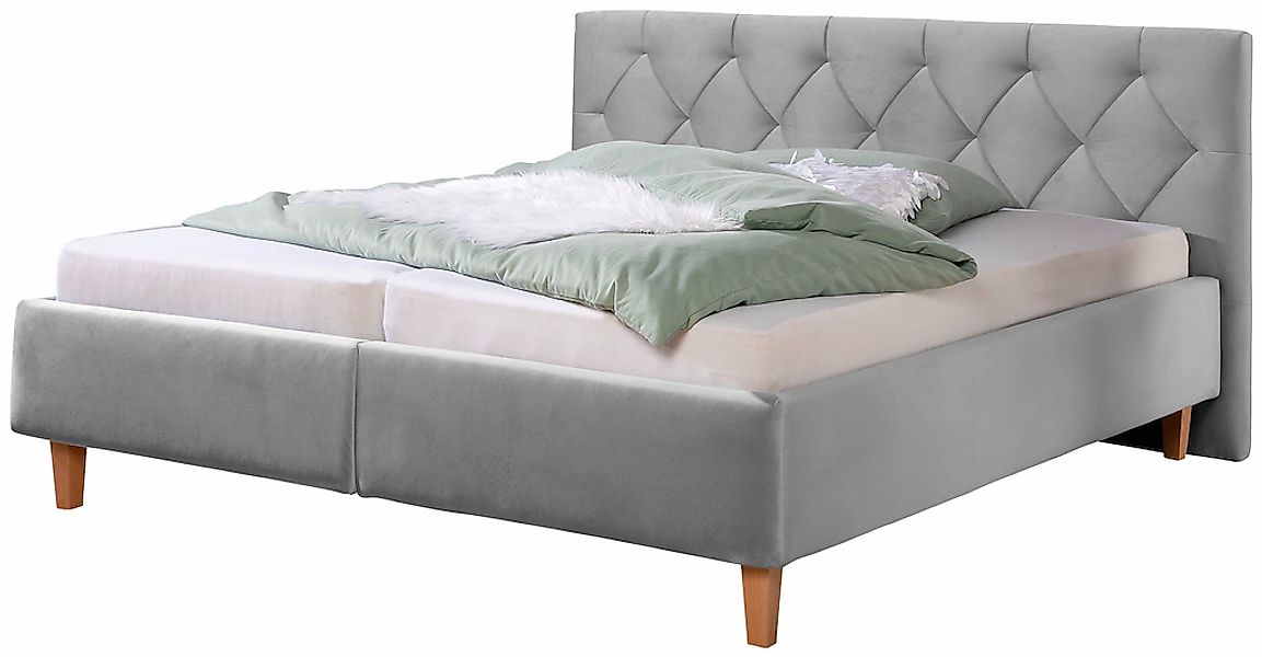 Home affaire Polsterbett "Sunley 100" Kreuzsteppung, Kopfteilhöhe 102 cm, o günstig online kaufen