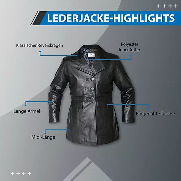 German Wear Ledermantel Trend 427J Black Damen Ledermantel Jacke aus Lamm N günstig online kaufen