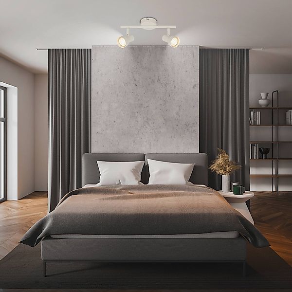 Deckenstrahler Tapp, weiß, Länge 28 cm, 2-flg., Metall, GU10 günstig online kaufen