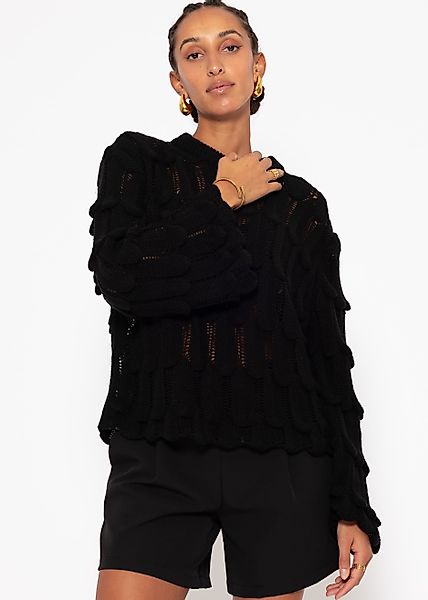 SASSYCLASSY Strickpullover Pullover Damen mit Strukturmuster günstig online kaufen