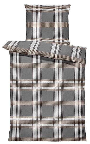 One Home Bettwäsche Karo Streifen, Fleece, 2 teilig, Kariert modern, kusche günstig online kaufen