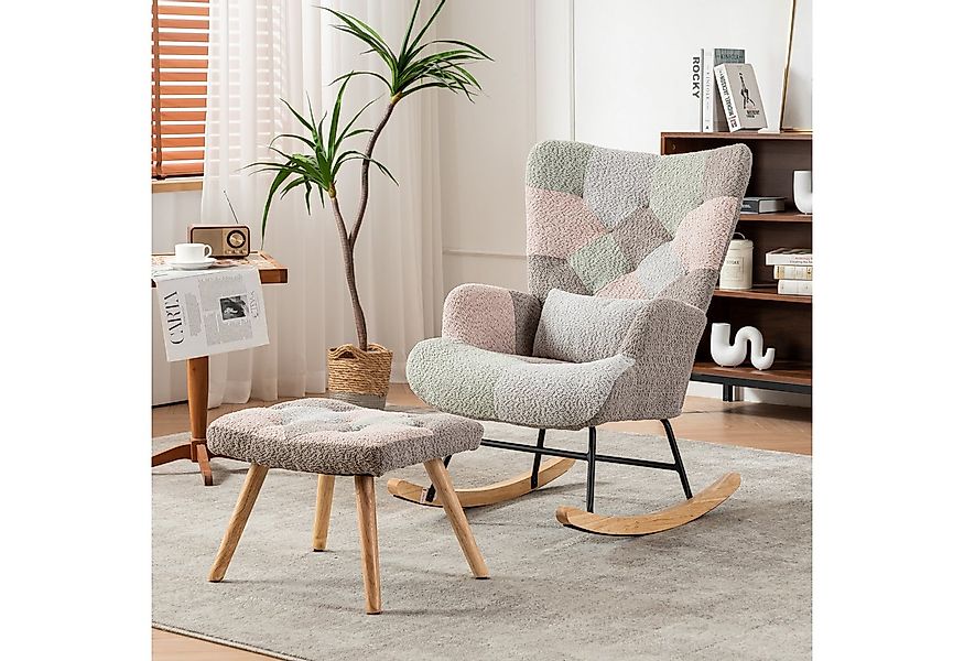 STILVORA Schaukelstuhl Schaukelsessel mit fußstütze,Loungesessel Relaxsesse günstig online kaufen