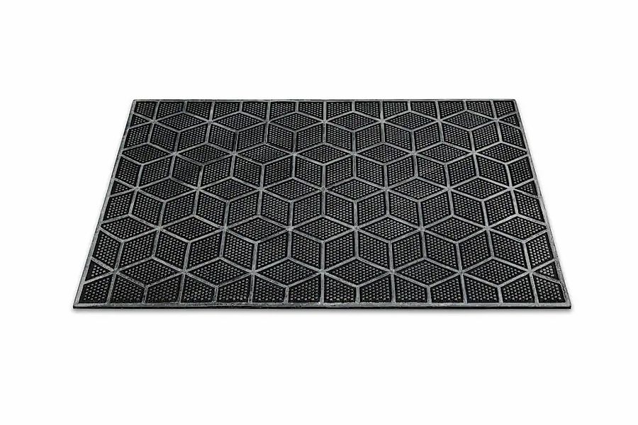 Wecon home Fußmatte "Bossa Groove" rechteckig 4 mm Höhe Gummi, pflegeleicht günstig online kaufen