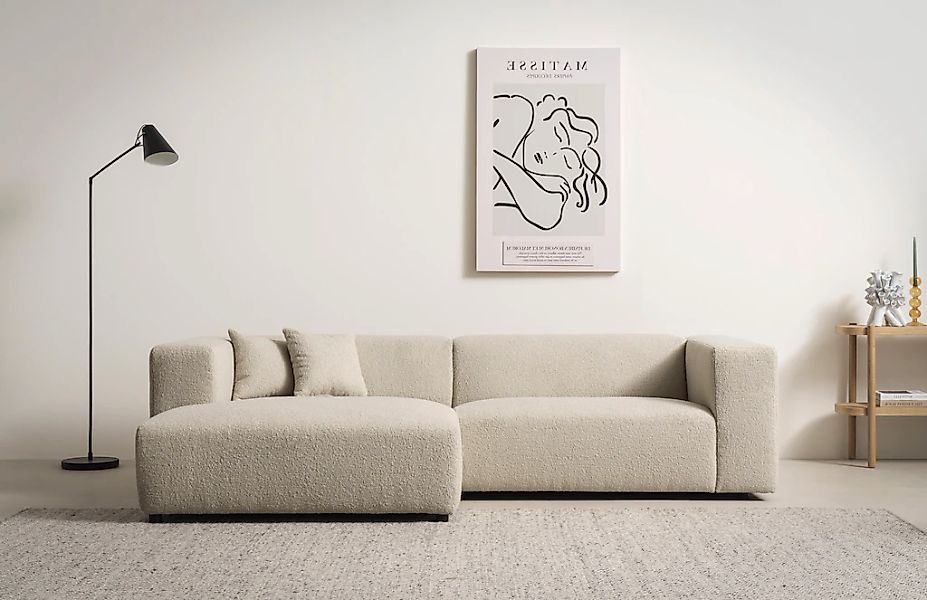 Home affaire Ecksofa "BAKELS, L-Form in Cord oder Boucle-Stoff, moderne Cou günstig online kaufen