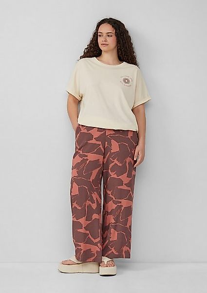 QS Stoffhose Hose aus Viskose mit All-over-Print günstig online kaufen