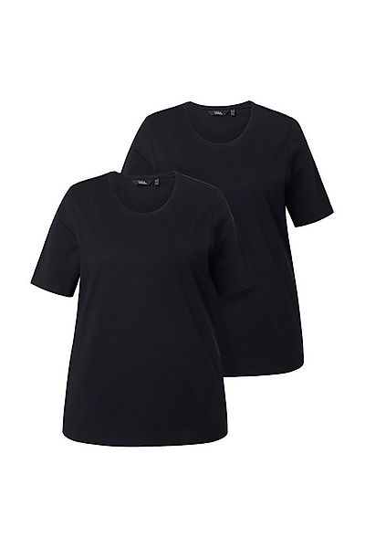 Ulla Popken T-Shirt T-Shirt Doppelpack Rundhalsausschnitt Regular günstig online kaufen
