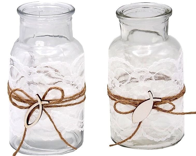 ZauberDeko Tischvase 2 Vasen Kommunion Konfirmation günstig online kaufen