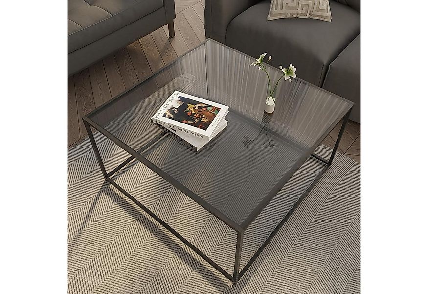 LuxusKollektion Couchtisch Runder Couchtisch Glastisch Schwarz 4 mm Metallg günstig online kaufen
