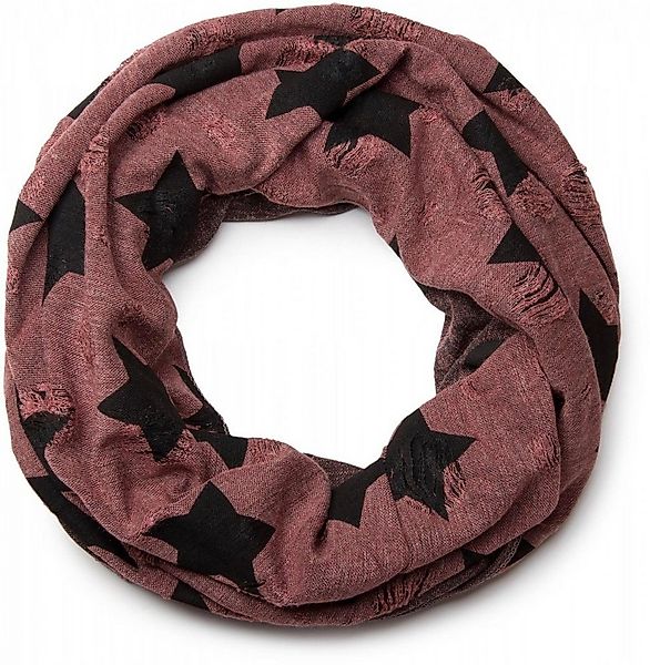 styleBREAKER Loop Loop Schal mit Sterne und Punkte Muster, (1-St) günstig online kaufen