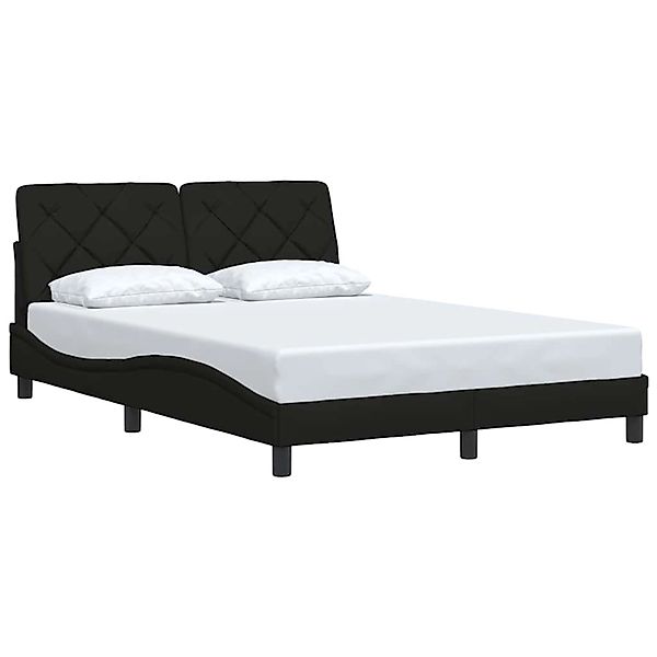 vidaXL Bettgestell ohne Matratze Schwarz 140x190 cm Stoff 3310596 günstig online kaufen