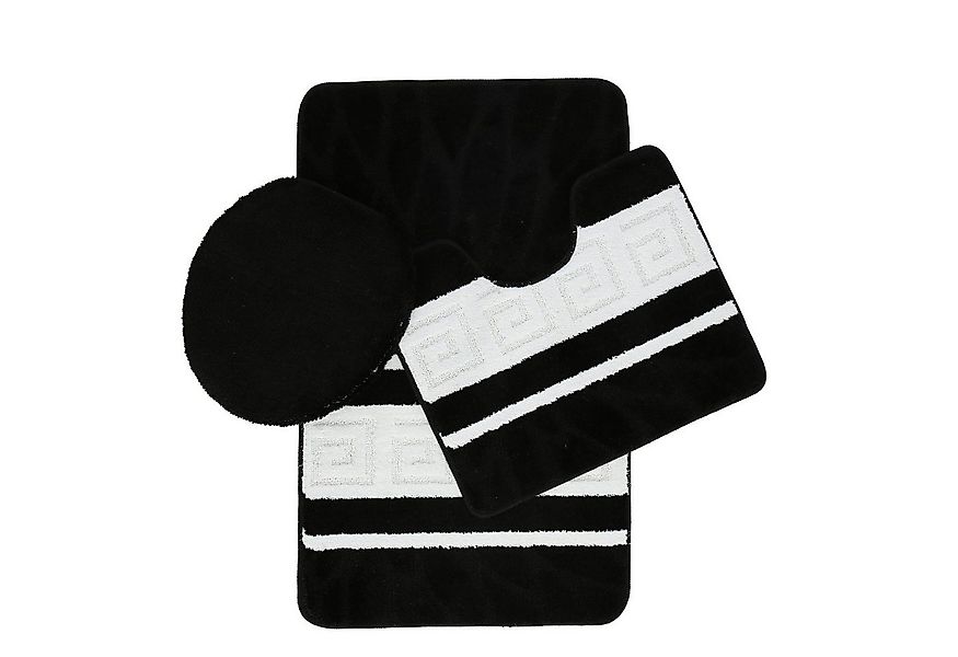 Almina Badematte 3-Teilig Bad Garnitur - Badematte Badvorleger - Große Stre günstig online kaufen