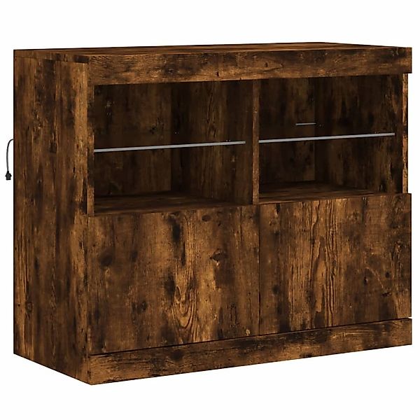 vidaXL Sideboard Sideboard mit LED-Leuchten Räuchereiche günstig online kaufen