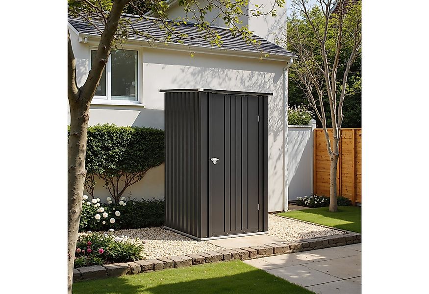 HOMALL Gerätehaus Metall Geräteschuppen 1.5 m³ mit Pultdach und Verriegelba günstig online kaufen