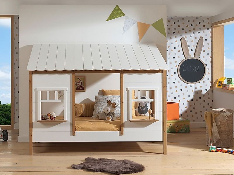 Vipack Kinderbett, (Made in Europe), Hausbett mit Lattenrost, wahlweise Bet günstig online kaufen